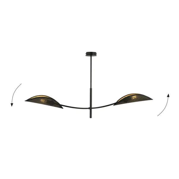 Lustra Emibig Lotus 2 negru/auriu picture - 4