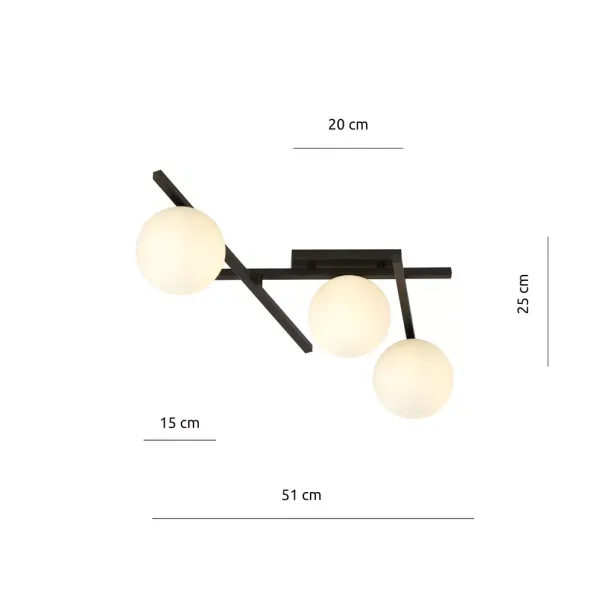 Lustra Emibig Smart 3 negru/opal picture - 5