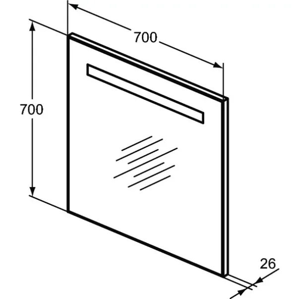 Oglinda cu iluminare si dezaburire Ideal Standard Mirror&Light 70x70 cm picture - 5