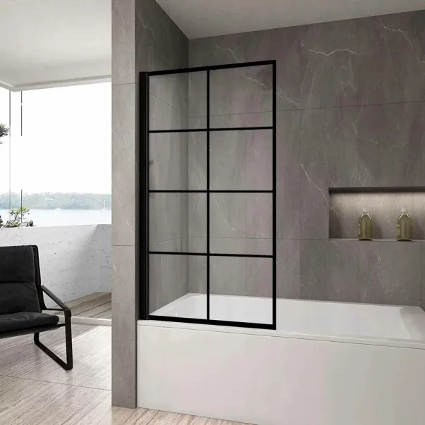 Paravan de cada Rea Lagos-1 negru 70x140 cm picture - 4