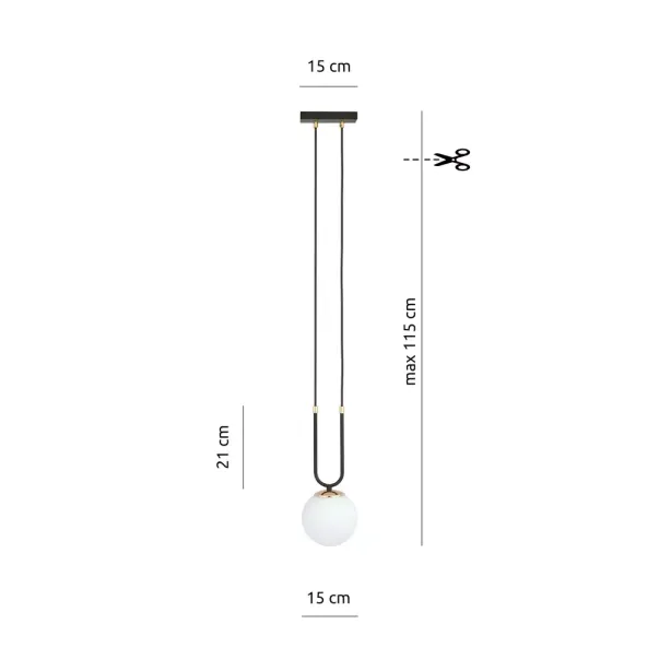 Pendul Emibig Glam 1 negru/opal picture - 5