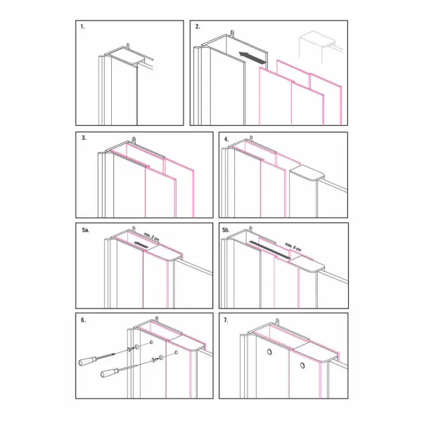 Profil extenstie cu accesorii de instalare 200 cm negru mat picture - 2