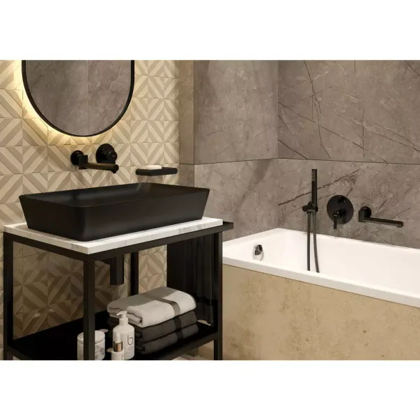 Savoniera Deante Round negru picture - 7