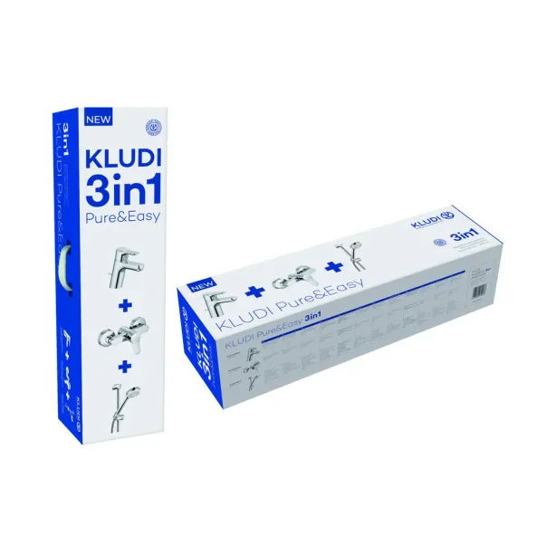 Set baterie lavoar baterie dus si set dus Kludi Pure&Easy crom picture - 8