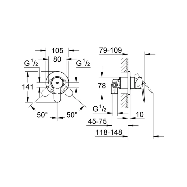 Dus igienic cu baterie Grohe Trigger Spray Bundle crom lucios picture - 10