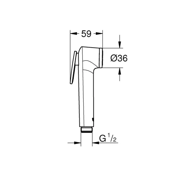 Dus igienic cu baterie Grohe Trigger Spray Bundle crom lucios picture - 8
