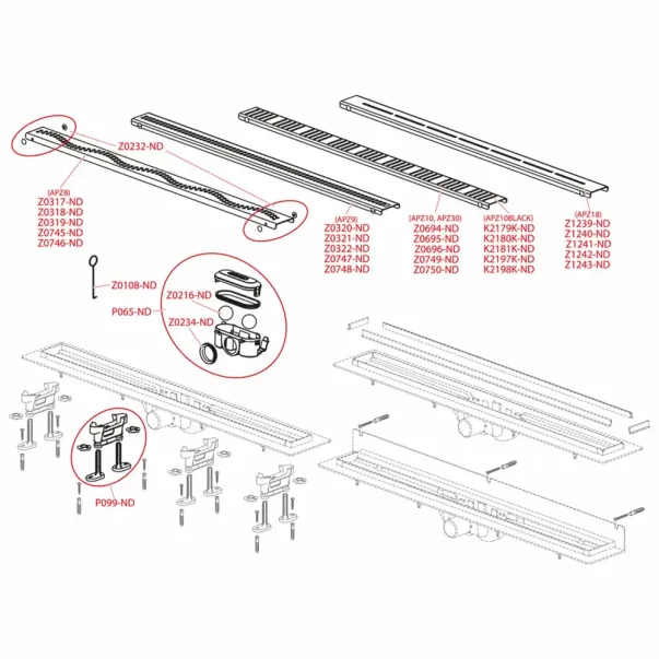 Set rigola pentru dus cu capac Alca APZ10 Simple 65 cm picture - 3