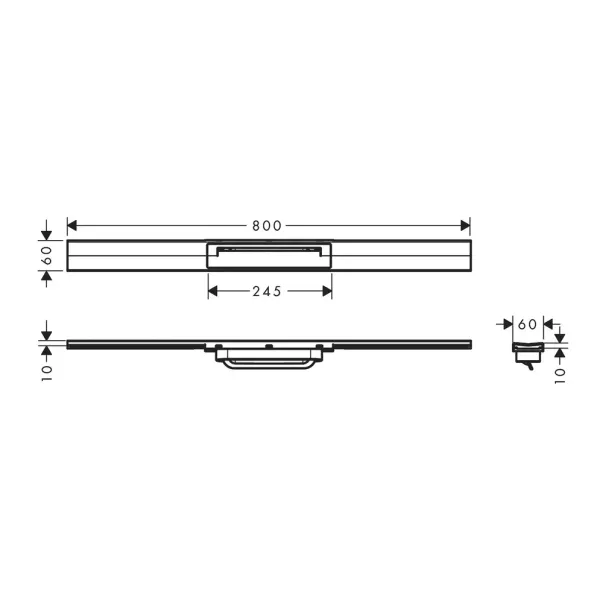 Set rigola pentru dus plus capac Hansgrohe RainDrain Flex ajustabil 80 cm crom lucios picture - 3