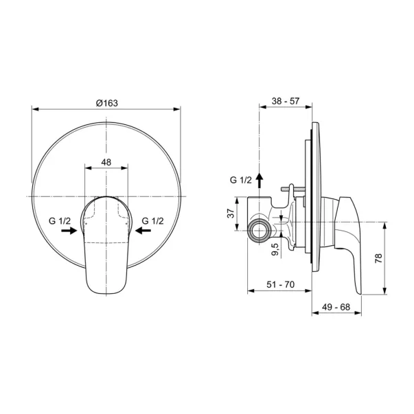 Set vas WC suspendat Ideal Standard I.life B cu functie bideu alb plus capac slim softclose si baterie picture - 3