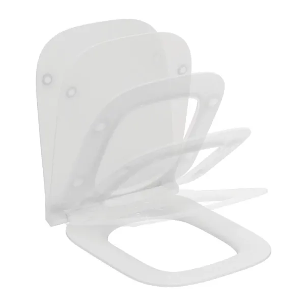 Set vas WC suspendat Ideal Standard I.life B cu capac slim softclose si set rezervor cu cadru incastrat si clapeta alba picture - 9