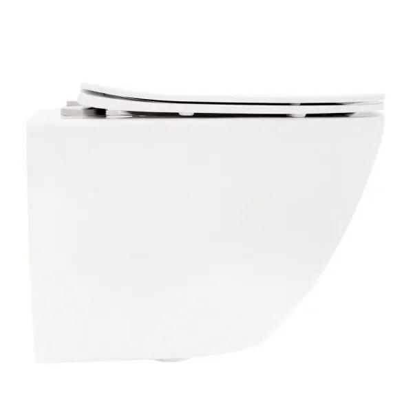 Set vas WC suspendat Rea Carlo Mini rimless alb cu capac softclose picture - 3