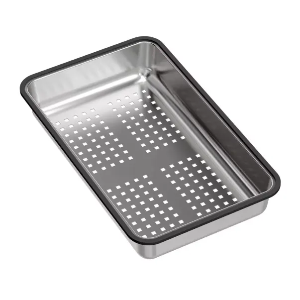 Statie de lucru incastrata cu dozator sapun Quadron Unique Marc negru carbon - inox 76x50 cm picture - 5