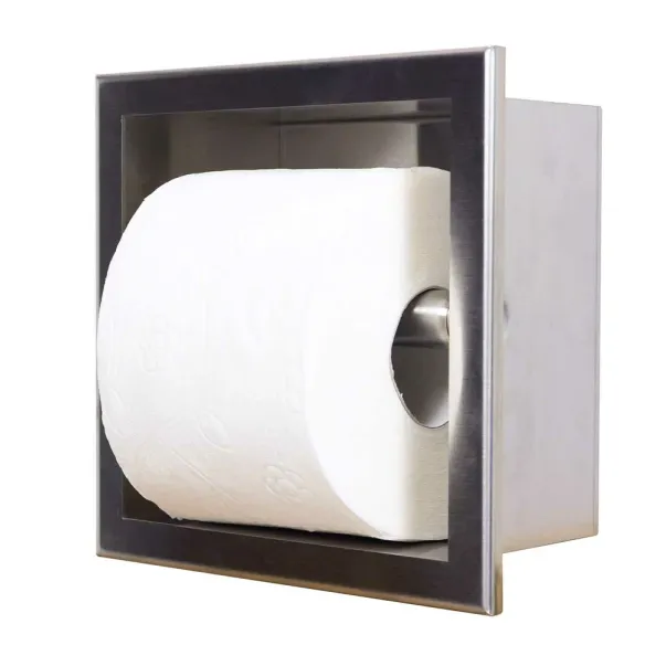 Suport hartie igienica incastrat Balneo Wall-Box inox periat picture - 6