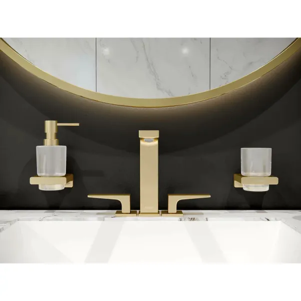 Suport periute de dinti Hansgrohe AddStoris auriu lucios picture - 2
