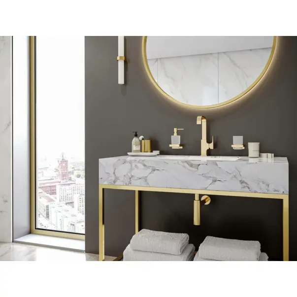 Suport periute de dinti Hansgrohe AddStoris auriu lucios picture - 4