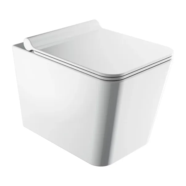 Vas WC suspendat rimless cu capac softclose Omnires Boston alb