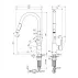 Baterie bucatarie cu dus extactibil Ideal Standard Gusto 233 auriu periat 2 tipuri de jet picture - 3