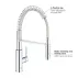 Baterie bucatarie cu pipa flexibila Grohe Get crom lucios picture - 6