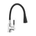 Baterie bucatarie cu pipa flexibila Invena Hula negru - crom picture - 1