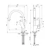 Baterie lavoar Ideal Standard Atelier Extra pipa rotativa auriu periat picture - 4
