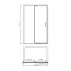 Cabina de dus dreptunghiulara cu usa pivotanta Fluminia Andina 120x90 crom picture - 2