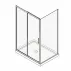 Cabina de dus dreptunghiulara Fluminia Iris cu usa culisanta 120x90 crom picture - 2