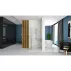 Cabina de dus dreptunghiulara Rea Fargo cu usa batanta 80x100 auriu picture - 6
