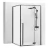 Cabina de dus dreptunghiulara Rea Fargo cu usa batanta 80x100 negru mat picture - 1