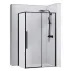 Cabina de dus dreptunghiulara Rea Solar cu usa glisanta 80x100 negru picture - 1