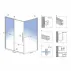 Cabina de dus dreptunghiulara Rea Solar cu usa glisanta 80x100 negru picture - 2