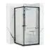Cabina de dus dreptunghiulara Rea Space In cu usa batanta 80x100 negru mat picture - 1