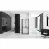 Cabina de dus dreptunghiulara Rea Space In cu usa batanta 80x100 negru mat picture - 7