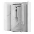 Cabina de dus pentagonala Rea Axin cu usa pivotanta 80x80 crom picture - 1