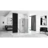 Cabina de dus pentagonala Rea Axin cu usa pivotanta 80x80 crom picture - 4