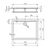 Cadita de dus dreptunghiulara Ideal Standard Ultra Flat 100x90 cm picture - 3