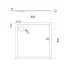 Cadita dus patrata din acril Omnires Merton alb  80x80 cm picture - 3