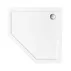 Cadita dus pentagonala Rea Diamond 80x80 alb picture - 5