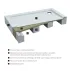 Cadita dus semirotunda  Omnires Camden alb  90x90 cm picture - 2