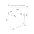 Cadita dus semirotunda  Omnires Camden alb  90x90 cm picture - 3