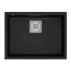 Chiuveta compozit sub blat Quadron Unique David 50 negru carbon - inox 55x42 cm picture - 1