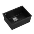 Chiuveta compozit sub blat Quadron Unique David 50 negru carbon - inox 55x42 cm picture - 2