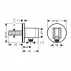 Cot conector dus Hansgrohe Fixfit S cu suport para crom lucios picture - 2