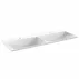 Dulap baza cu lavoar dublu Oristo Montebianco 2 sertare sand mat 120 cm picture - 2