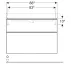 Dulap baza pentru lavoar suspendat Geberit Smyle Square alb 2 sertare 89 cm picture - 4