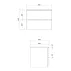 Dulap baza suspendat alb pentru lavoar pe blat Cersanit Virgo 60 cm picture - 2
