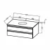 Dulap baza suspendat KolpaSan Alexis gri inchis cu blat alb 80 cm picture - 3