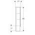 Dulap cu oglinda suspendat Geberit Selnova Square alb 2 usi 59 cm picture - 4