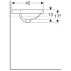 Lavoar incastrat Geberit Variform 55 cm cu orificiu baterie fara orificiu preaplin dreptunghiular picture - 3