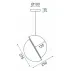 Pendul auriu 2 semicercuri Rea APP481-1CP picture - 4
