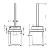 Perie WC Hansgrohe AddStoris negru mat picture - 2